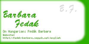 barbara fedak business card