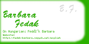 barbara fedak business card